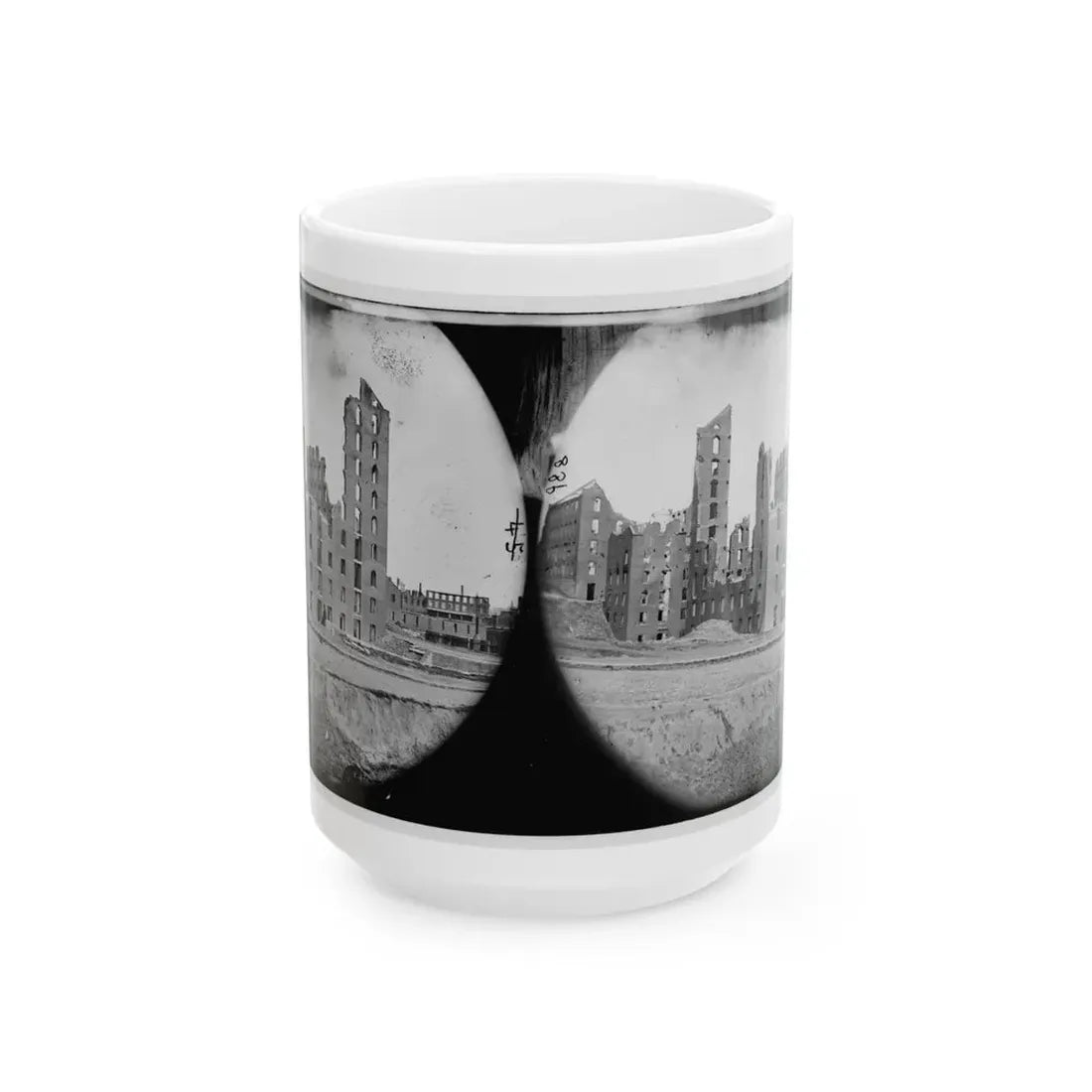 Richmond, Va. Ruins Of The Gallego Flour Mill (U.S. Civil War) White Coffee Mug 15oz - Go Mug Yourself