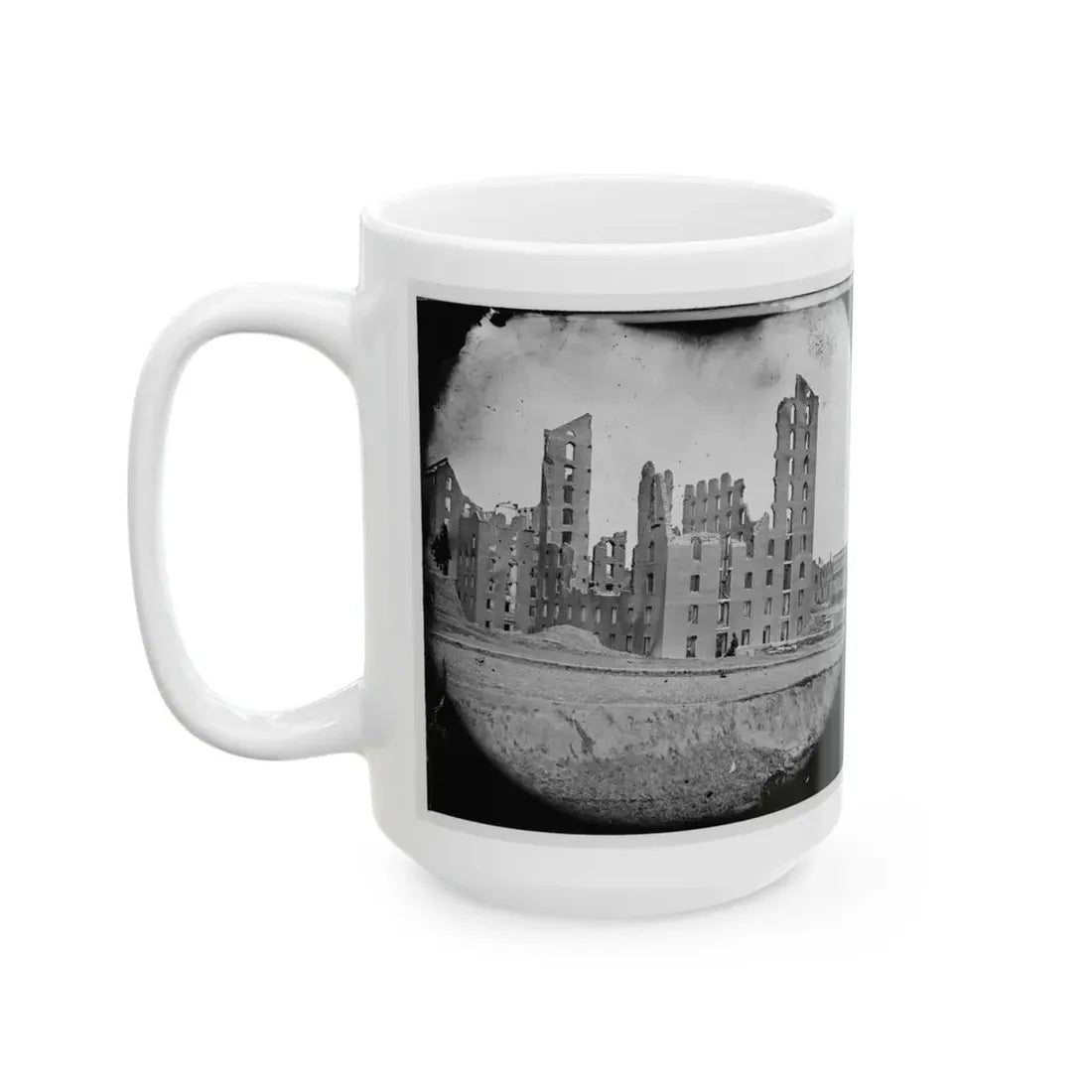 Richmond, Va. Ruins Of The Gallego Flour Mill (U.S. Civil War) White Coffee Mug - Go Mug Yourself