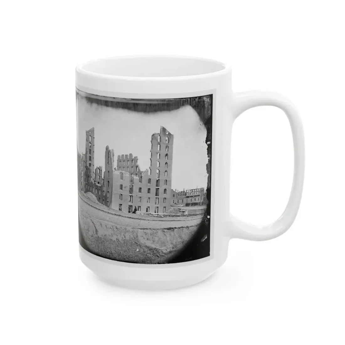 Richmond, Va. Ruins Of The Gallego Flour Mill (U.S. Civil War) White Coffee Mug - Go Mug Yourself