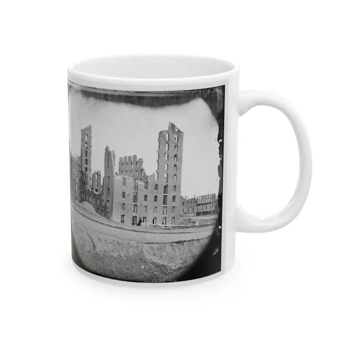 Richmond, Va. Ruins Of The Gallego Flour Mill (U.S. Civil War) White Coffee Mug - Go Mug Yourself