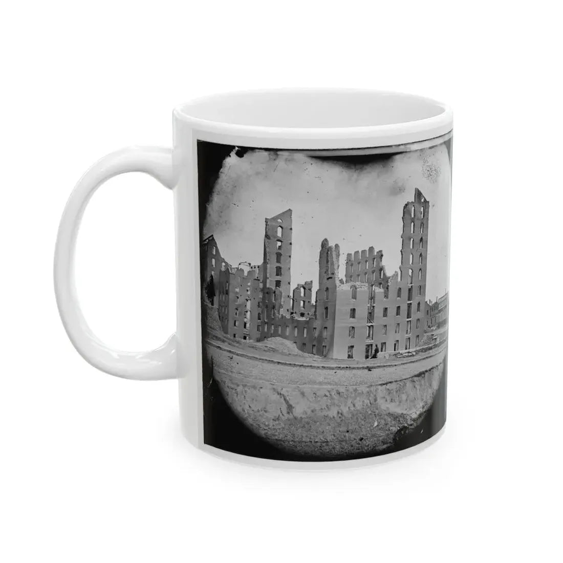 Richmond, Va. Ruins Of The Gallego Flour Mill (U.S. Civil War) White Coffee Mug - Go Mug Yourself