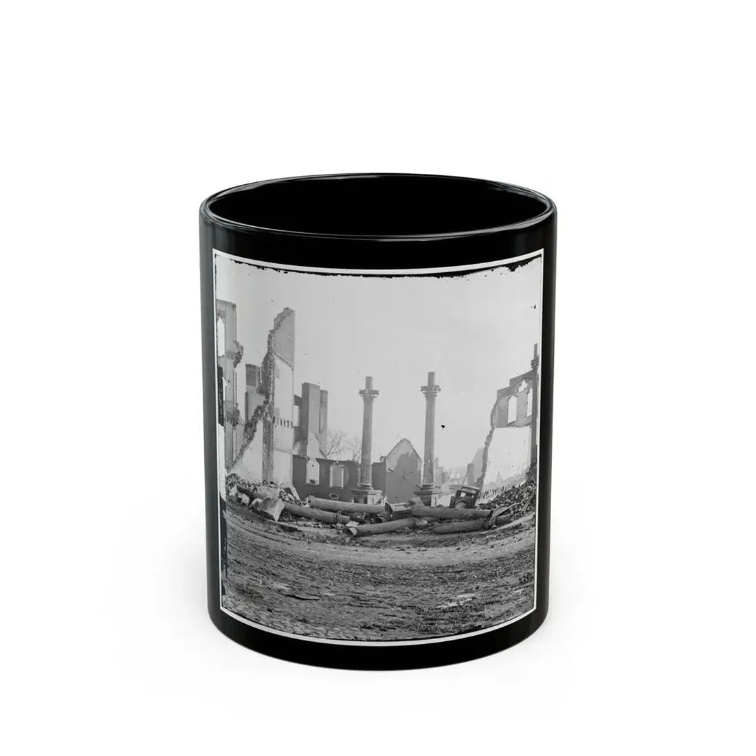 Richmond, Va. Ruins Of The Southern Express Office (Carey Street) (U.S. Civil War) Black Coffee Mug 11oz - Go Mug Yourself
