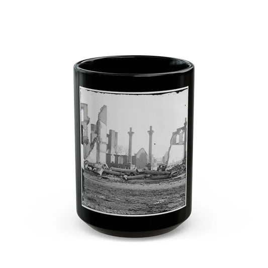 Richmond, Va. Ruins Of The Southern Express Office (Carey Street) (U.S. Civil War) Black Coffee Mug 15oz - Go Mug Yourself