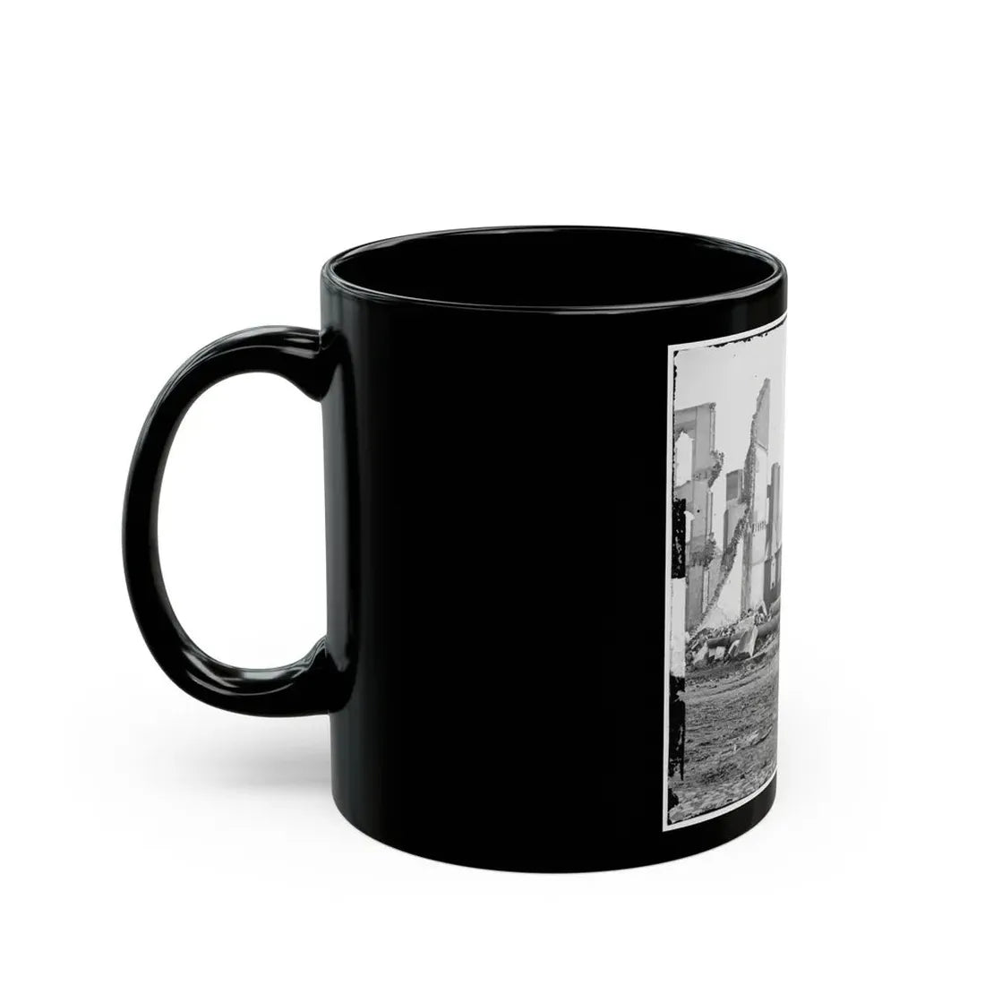 Richmond, Va. Ruins Of The Southern Express Office (Carey Street) (U.S. Civil War) Black Coffee Mug - Go Mug Yourself