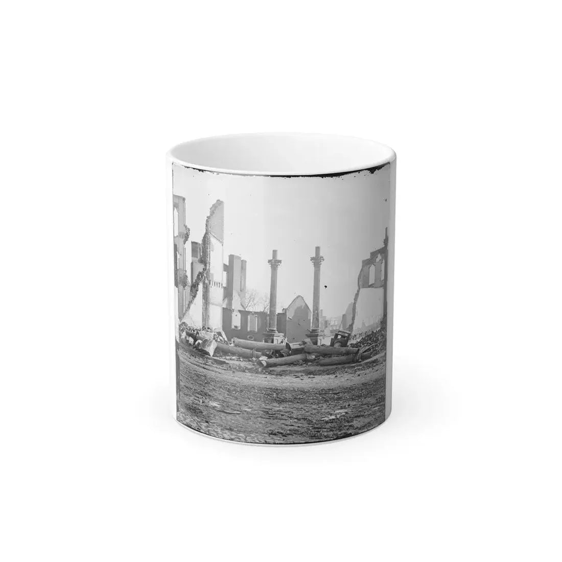 Richmond, Va. Ruins of the Southern Express Office (Carey Street) (U.S. Civil War) Color Changing Coffee Mug 11oz - Go Mug Yourself