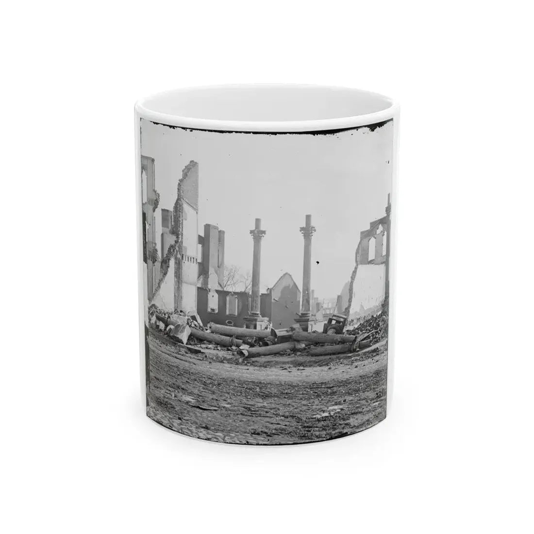 Richmond, Va. Ruins Of The Southern Express Office (Carey Street) (U.S. Civil War) White Coffee Mug 11oz - Go Mug Yourself