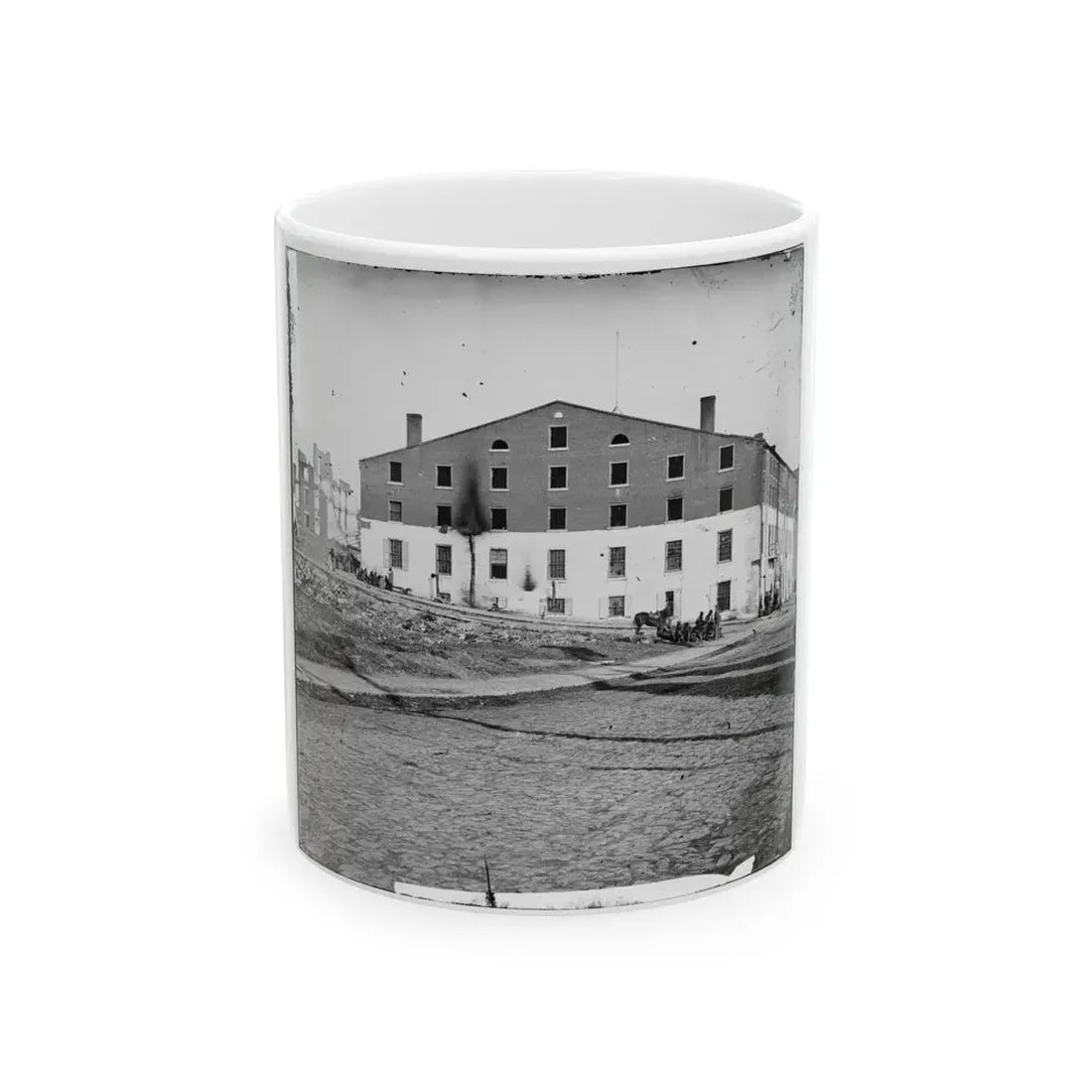 Richmond, Va. Side And Rear View Of Libby Prison (U.S. Civil War) White Coffee Mug 11oz - Go Mug Yourself