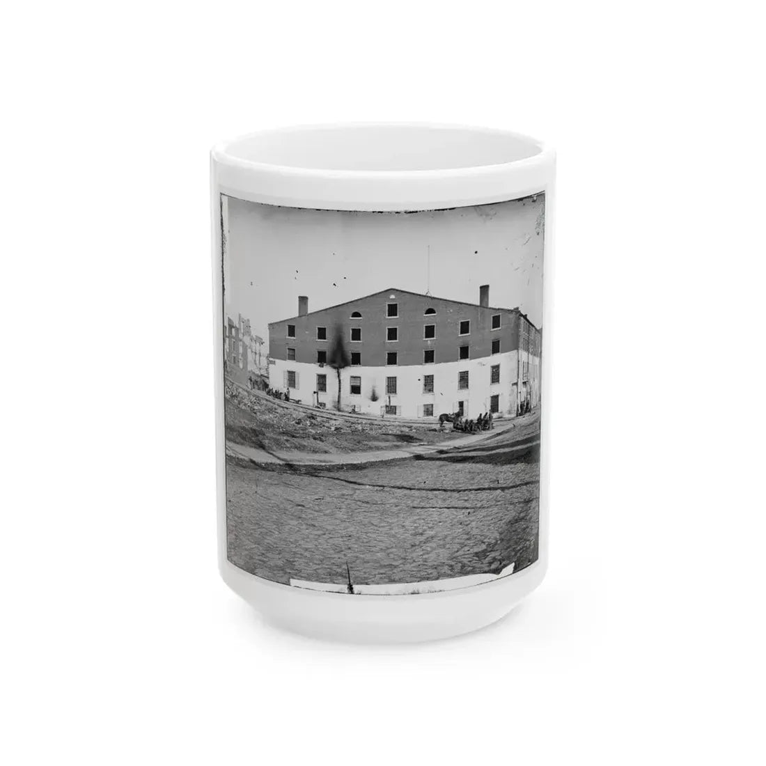 Richmond, Va. Side And Rear View Of Libby Prison (U.S. Civil War) White Coffee Mug 15oz - Go Mug Yourself