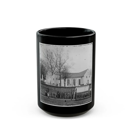 Richmond, Va. St. John's Church And Graveyard From Street (U.S. Civil War) Black Coffee Mug 15oz - Go Mug Yourself