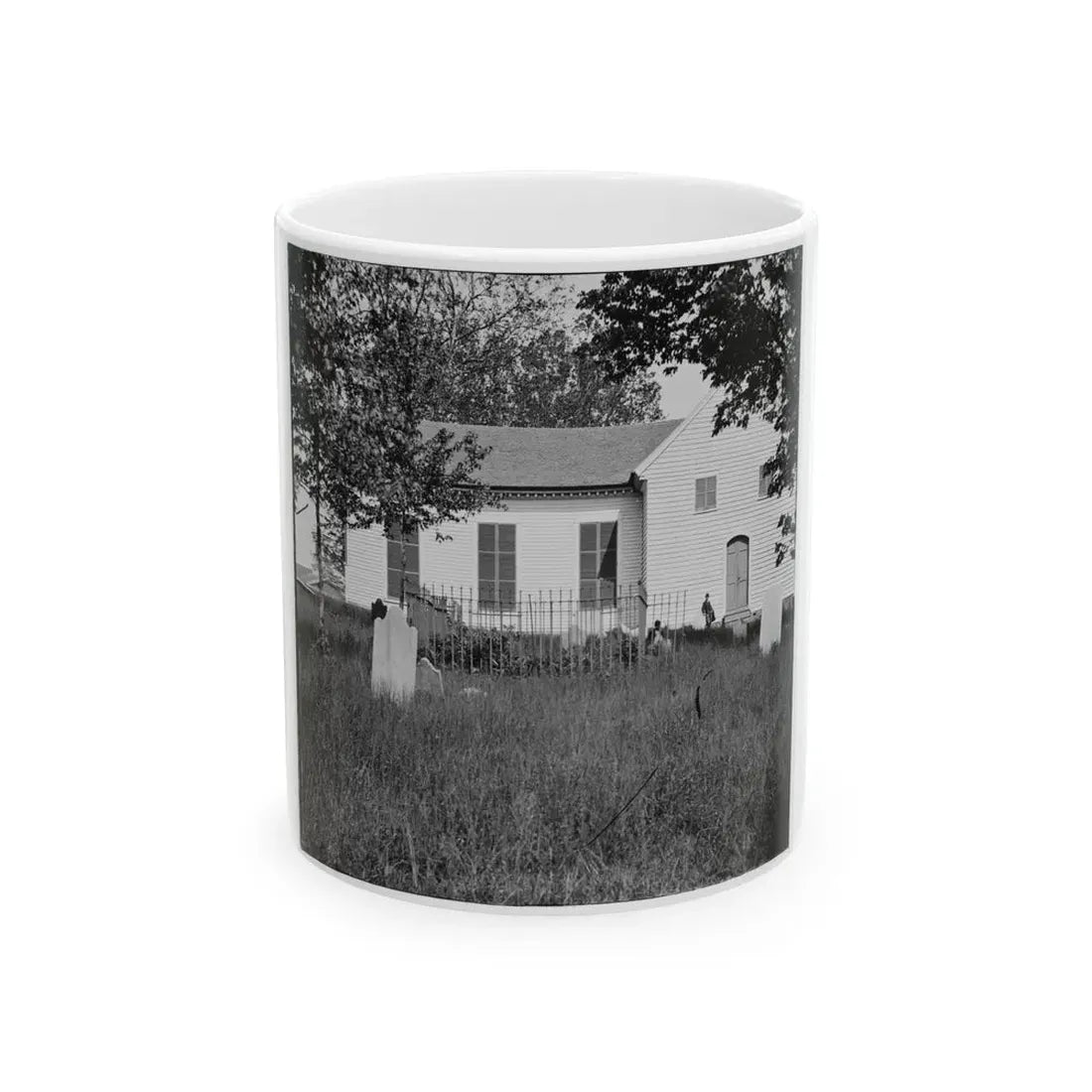 Richmond, Va. St. John's Church From Graveyard (U.S. Civil War) White Coffee Mug 11oz - Go Mug Yourself