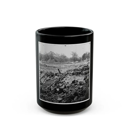Richmond, Va. Stacked And Scattered Ammunition Near The State Arsenal; Another View (U.S. Civil War) Black Coffee Mug 15oz - Go Mug Yourself