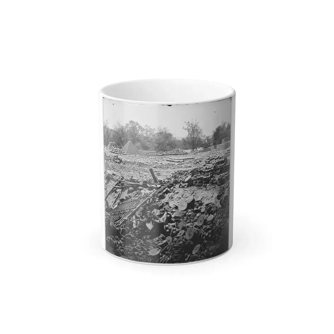 Richmond, Va. Stacked and Scattered Ammunition Near the State Arsenal; Another View (U.S. Civil War) Color Changing Coffee Mug 11oz Default Title 11oz - Go Mug Yourself