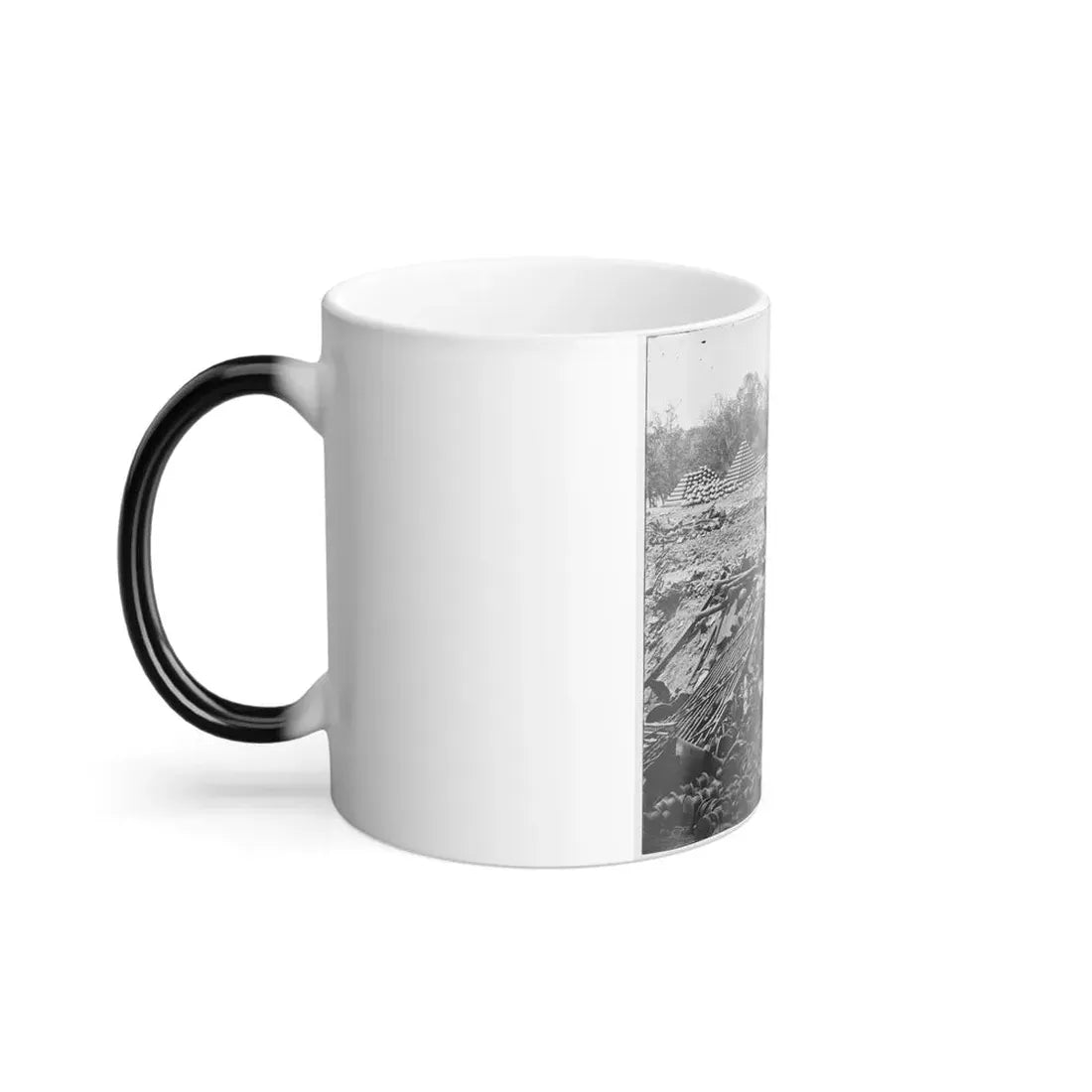 Richmond, Va. Stacked and Scattered Ammunition Near the State Arsenal; Another View (U.S. Civil War) Color Changing Coffee Mug 11oz - Go Mug Yourself