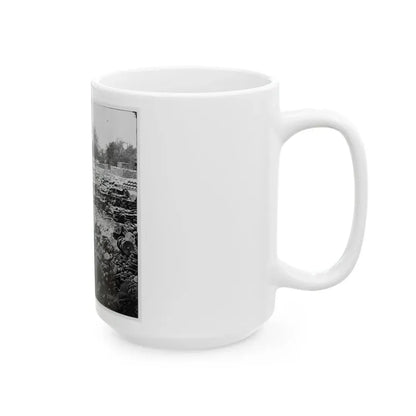 Richmond, Va. Stacked And Scattered Ammunition Near The State Arsenal; Another View (U.S. Civil War) White Coffee Mug - Go Mug Yourself