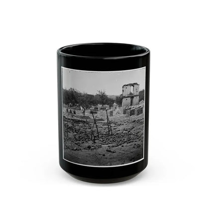 Richmond, Va. Stacked And Scattered Ammunition Near The State Arsenal (U.S. Civil War) Black Coffee Mug 15oz - Go Mug Yourself