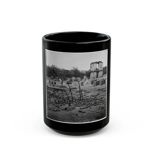 Richmond, Va. Stacked And Scattered Ammunition Near The State Arsenal (U.S. Civil War) Black Coffee Mug 15oz - Go Mug Yourself