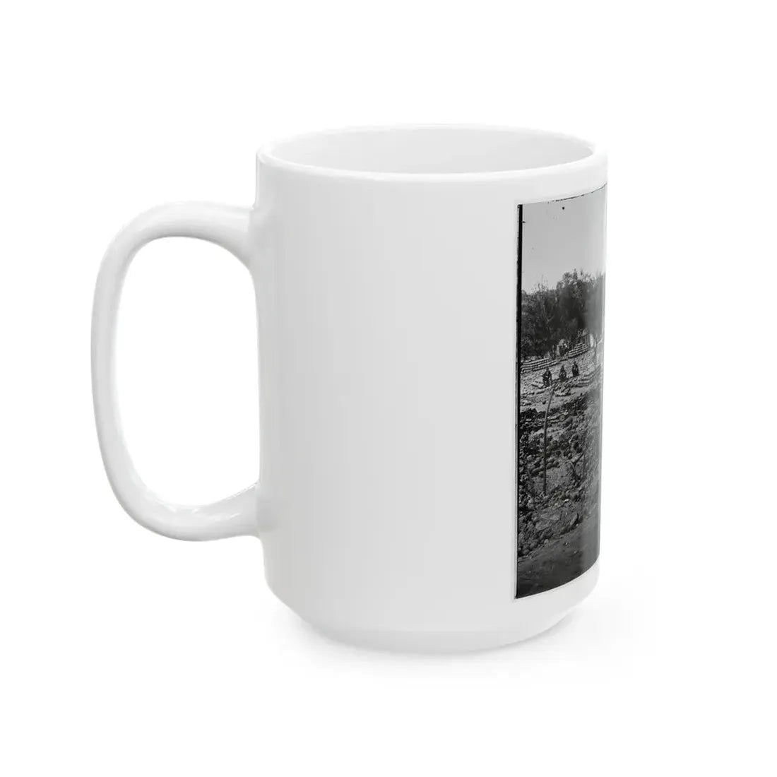 Richmond, Va. Stacked And Scattered Ammunition Near The State Arsenal (U.S. Civil War) White Coffee Mug - Go Mug Yourself