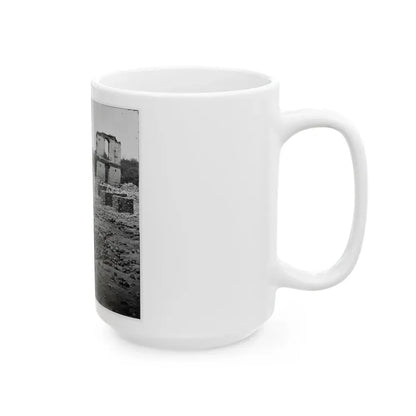 Richmond, Va. Stacked And Scattered Ammunition Near The State Arsenal (U.S. Civil War) White Coffee Mug - Go Mug Yourself