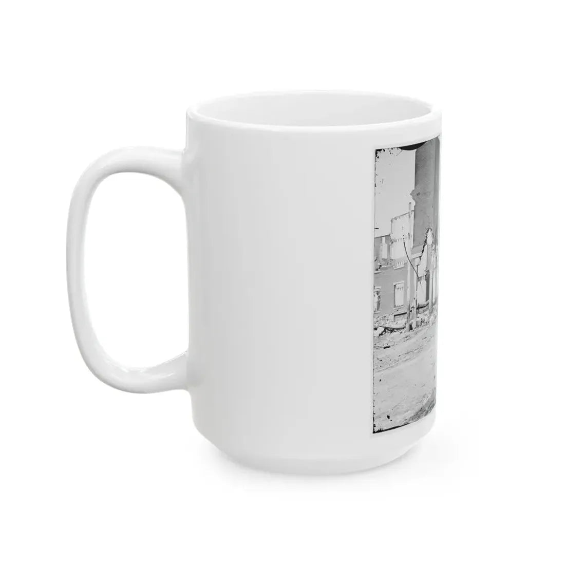 Richmond, Va. Street In The Burned District (U.S. Civil War) White Coffee Mug - Go Mug Yourself