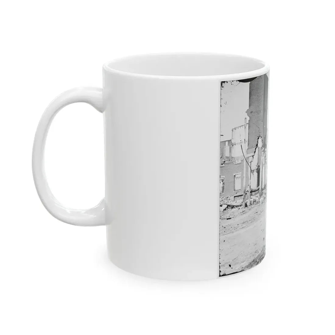 Richmond, Va. Street In The Burned District (U.S. Civil War) White Coffee Mug - Go Mug Yourself