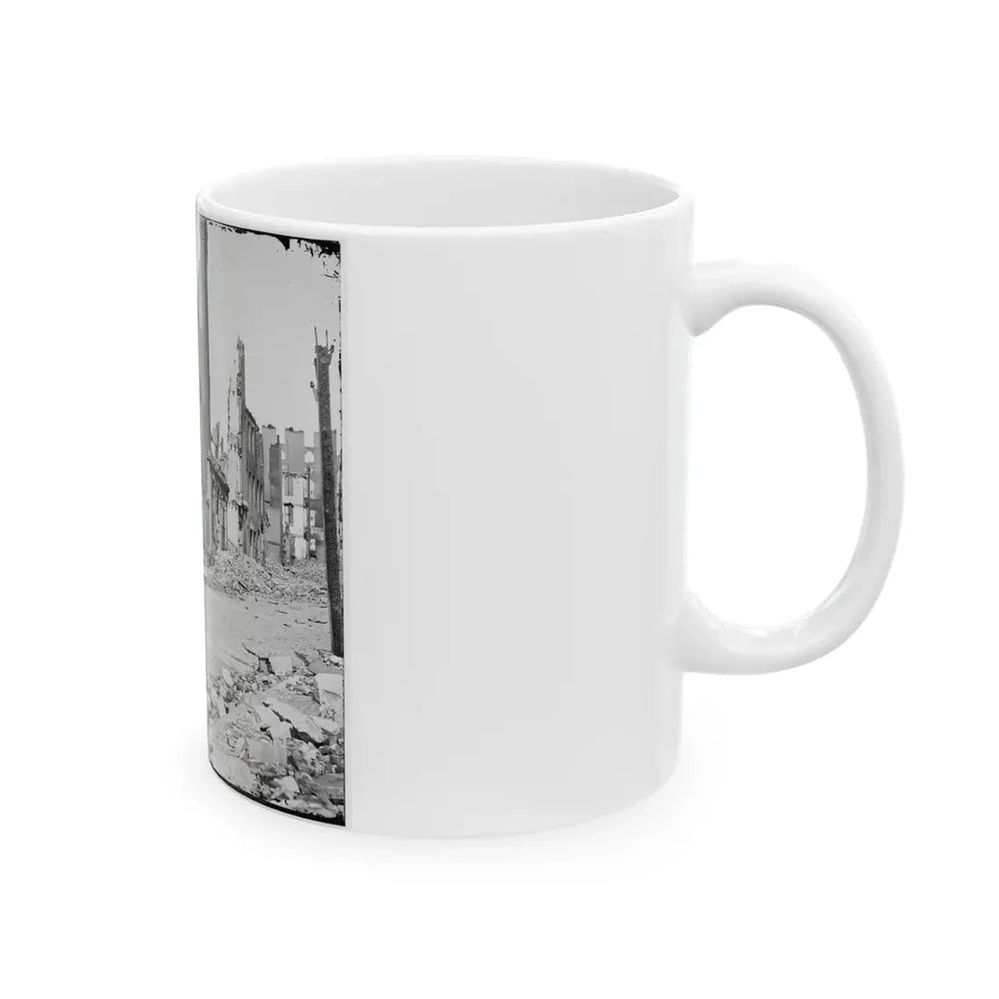 Richmond, Va. Street In The Burned District (U.S. Civil War) White Coffee Mug - Go Mug Yourself