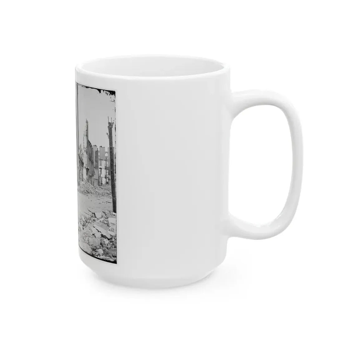 Richmond, Va. Street In The Burned District (U.S. Civil War) White Coffee Mug - Go Mug Yourself