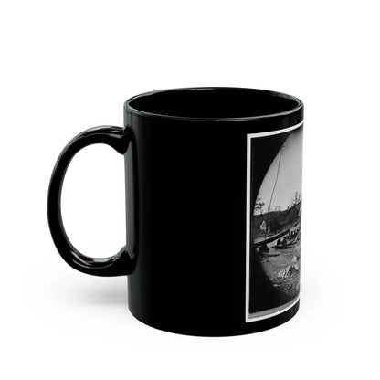 Richmond, Va. The Belle Isle Railroad Bridge (Covered) From The South Bank (U.S. Civil War) Black Coffee Mug - Go Mug Yourself