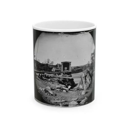 Richmond, Va. The Belle Isle Railroad Bridge (Covered) From The South Bank (U.S. Civil War) White Coffee Mug 11oz - Go Mug Yourself