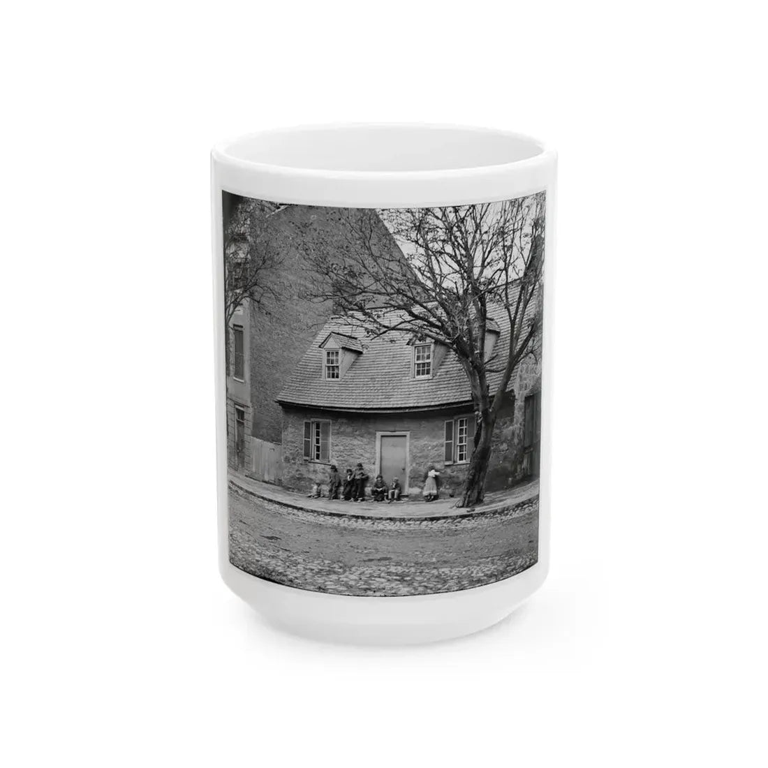 Richmond, Va. The Old Stone House ( Washington's Headquarters,  1916 East Main Street (U.S. Civil War) White Coffee Mug 15oz - Go Mug Yourself