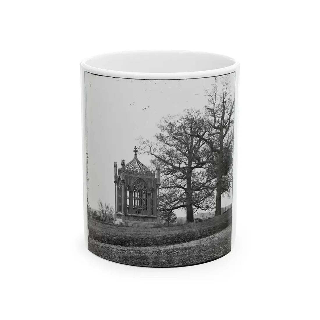 Richmond, Va. Tomb Of President James Monroe In Hollywood Cemetery (U.S. Civil War) White Coffee Mug 11oz - Go Mug Yourself
