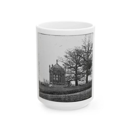 Richmond, Va. Tomb Of President James Monroe In Hollywood Cemetery (U.S. Civil War) White Coffee Mug 15oz - Go Mug Yourself