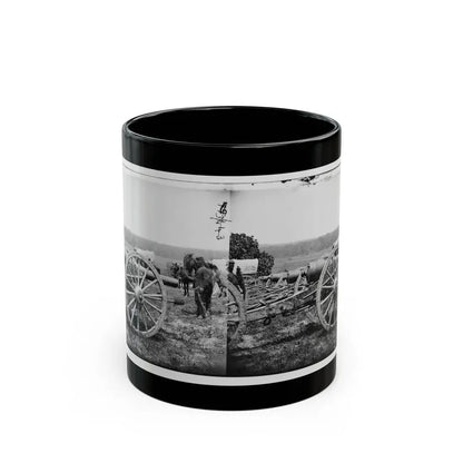 Richmond, Va., Vicinity. 20-Pdr Guns Of The 1st New York Battery, Unlimbered (U.S. Civil War) Black Coffee Mug 11oz - Go Mug Yourself