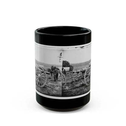 Richmond, Va., Vicinity. 20-Pdr Guns Of The 1st New York Battery, Unlimbered (U.S. Civil War) Black Coffee Mug 15oz - Go Mug Yourself