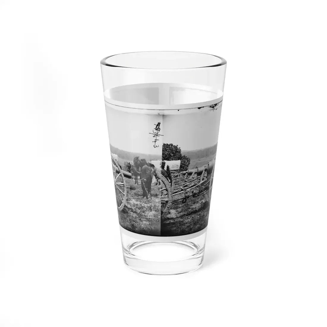 Richmond, Va., Vicinity. 20-Pdr Guns Of The 1st New York Battery, Unlimbered (U.S. Civil War) Pint Glass 16oz 16oz - Go Mug Yourself