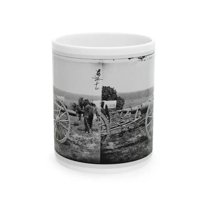 Richmond, Va., Vicinity. 20-Pdr Guns Of The 1st New York Battery, Unlimbered (U.S. Civil War) White Coffee Mug 11oz - Go Mug Yourself