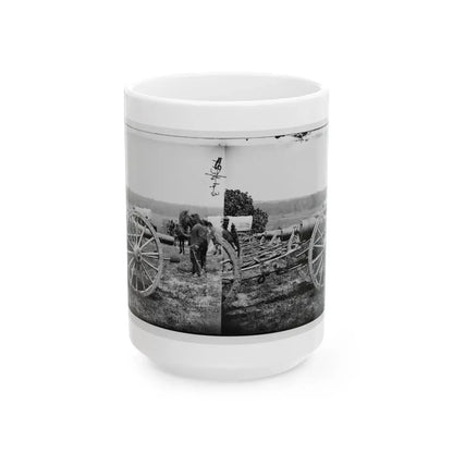 Richmond, Va., Vicinity. 20-Pdr Guns Of The 1st New York Battery, Unlimbered (U.S. Civil War) White Coffee Mug 15oz - Go Mug Yourself