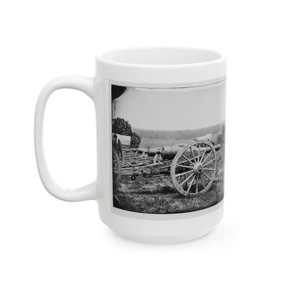 Richmond, Va., Vicinity. 20-Pdr Guns Of The 1st New York Battery, Unlimbered (U.S. Civil War) White Coffee Mug - Go Mug Yourself
