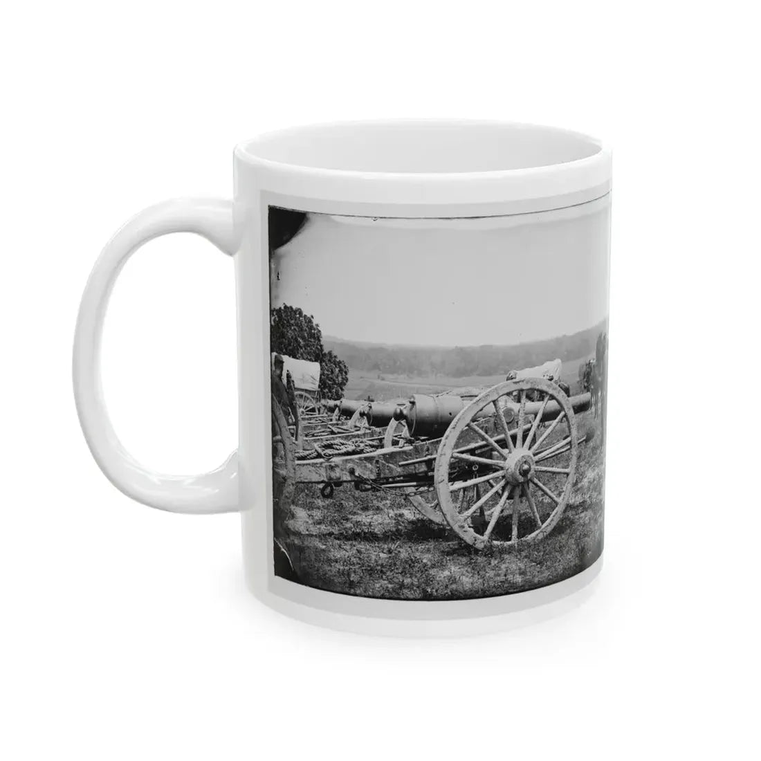 Richmond, Va., Vicinity. 20-Pdr Guns Of The 1st New York Battery, Unlimbered (U.S. Civil War) White Coffee Mug - Go Mug Yourself