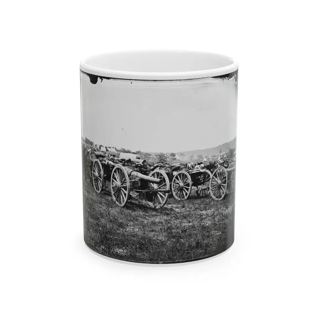 Richmond, Va., Vicinity. 20-Pdr. V Parrott Rifled Guns Of The 1st New York Battery (U.S. Civil War) White Coffee Mug 11oz - Go Mug Yourself