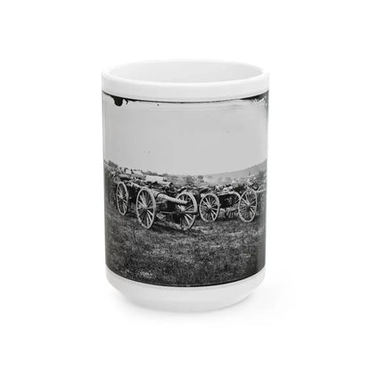 Richmond, Va., Vicinity. 20-Pdr. V Parrott Rifled Guns Of The 1st New York Battery (U.S. Civil War) White Coffee Mug 15oz - Go Mug Yourself