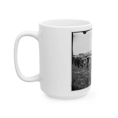 Richmond, Va., Vicinity. 20-Pdr. V Parrott Rifled Guns Of The 1st New York Battery (U.S. Civil War) White Coffee Mug - Go Mug Yourself