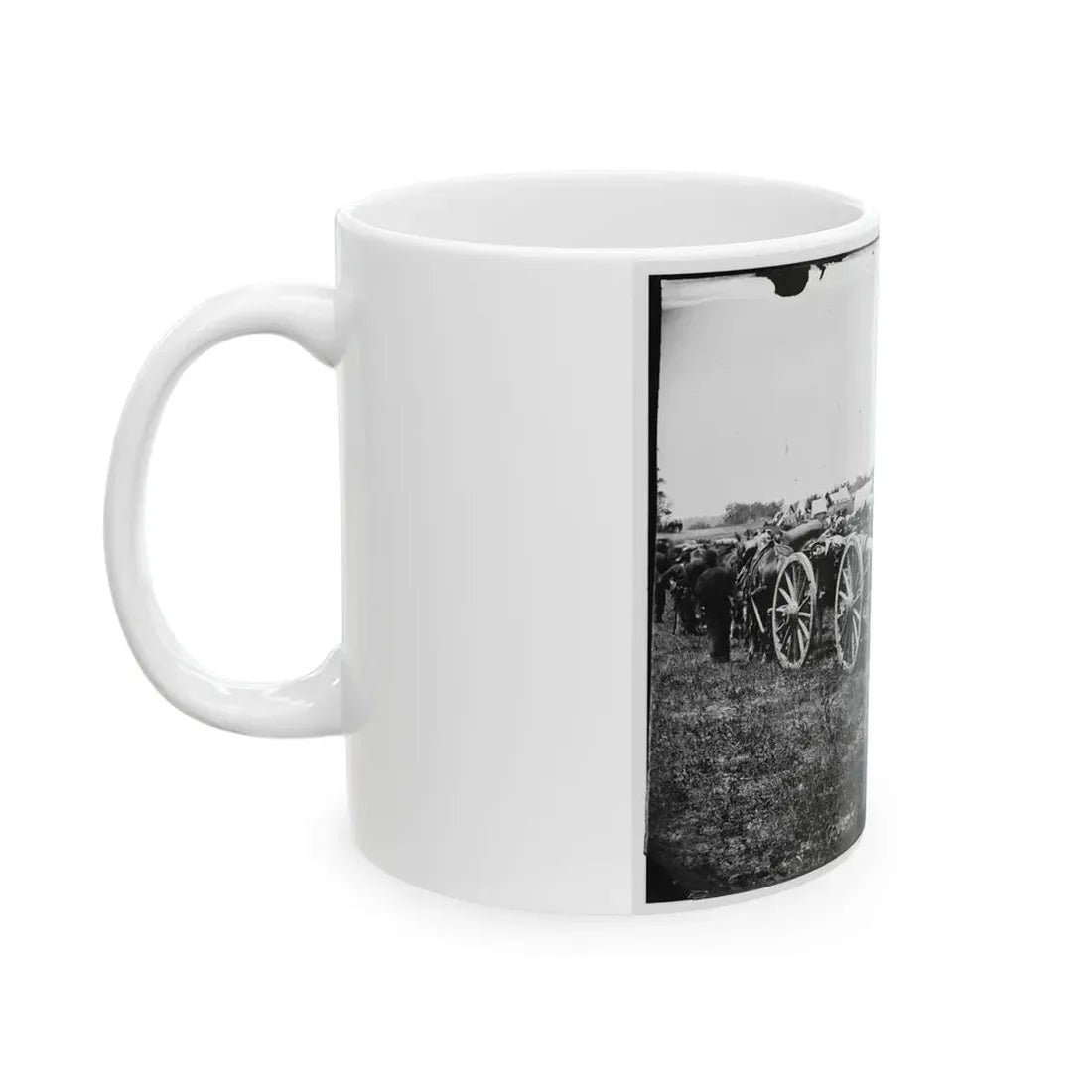 Richmond, Va., Vicinity. 20-Pdr. V Parrott Rifled Guns Of The 1st New York Battery (U.S. Civil War) White Coffee Mug - Go Mug Yourself