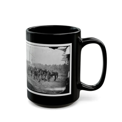 Richmond, Va., Vicinity.  Engineers Building Corduroy Road (U.S. Civil War) Black Coffee Mug - Go Mug Yourself