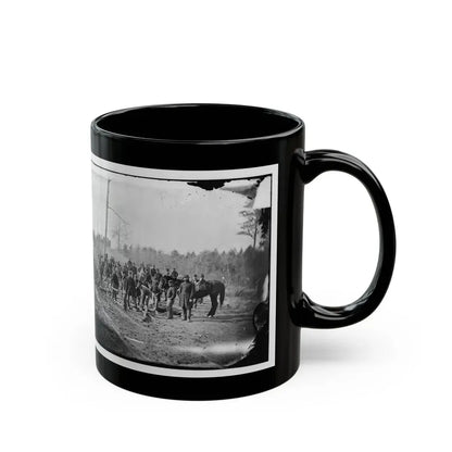 Richmond, Va., Vicinity.  Engineers Building Corduroy Road (U.S. Civil War) Black Coffee Mug - Go Mug Yourself