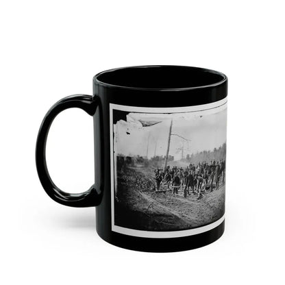 Richmond, Va., Vicinity.  Engineers Building Corduroy Road (U.S. Civil War) Black Coffee Mug - Go Mug Yourself