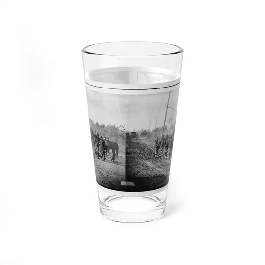 Richmond, Va., Vicinity.  Engineers Building Corduroy Road (U.S. Civil War) Pint Glass 16oz 16oz - Go Mug Yourself