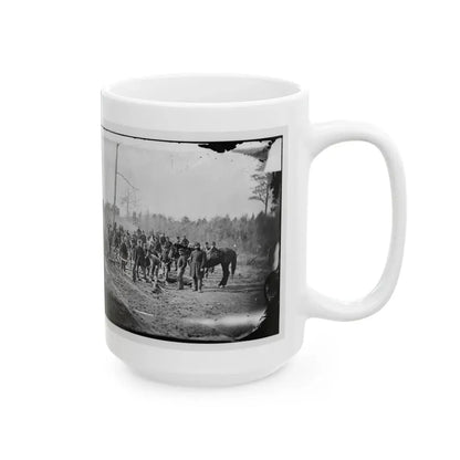 Richmond, Va., Vicinity.  Engineers Building Corduroy Road (U.S. Civil War) White Coffee Mug - Go Mug Yourself