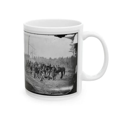 Richmond, Va., Vicinity.  Engineers Building Corduroy Road (U.S. Civil War) White Coffee Mug - Go Mug Yourself