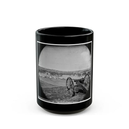 Richmond, Va. View Of City From Belle Isle; Gun In Foreground (U.S. Civil War) Black Coffee Mug 15oz - Go Mug Yourself
