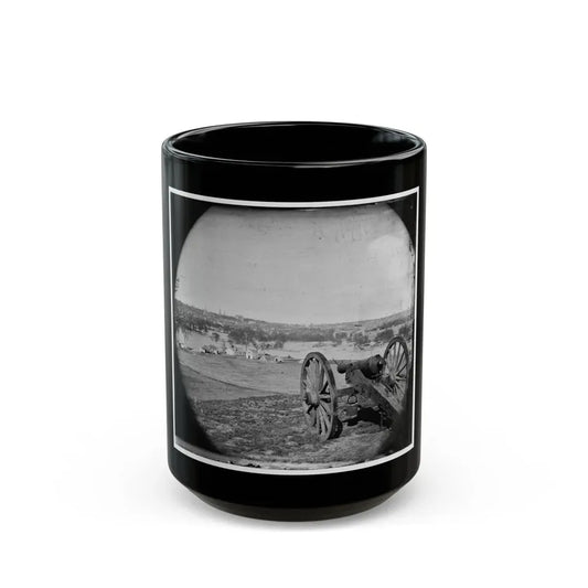 Richmond, Va. View Of City From Belle Isle; Gun In Foreground (U.S. Civil War) Black Coffee Mug 15oz - Go Mug Yourself